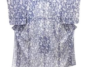 大正ロマン　紗抽象模様着物